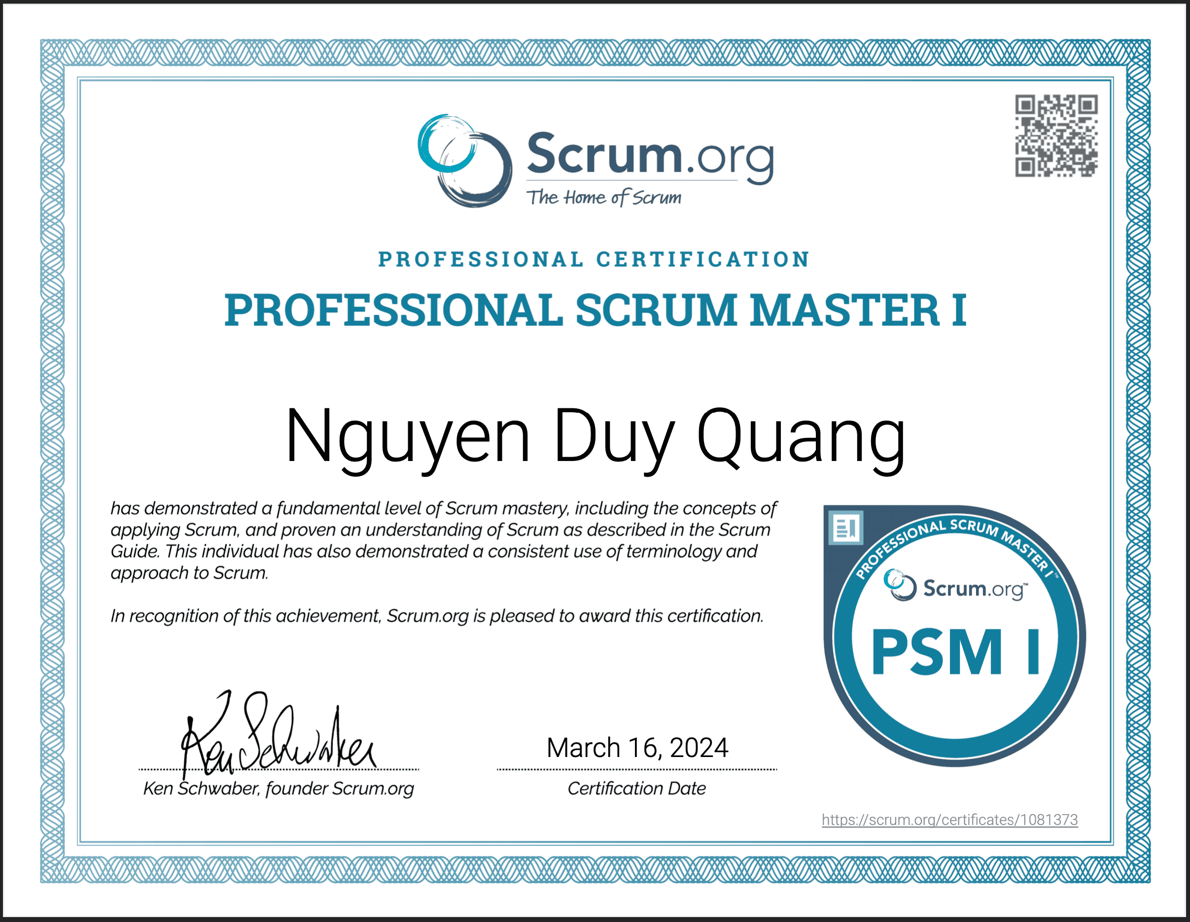 Professional Scrum Master I